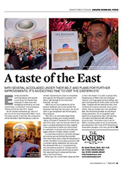 Magazine tear sheet. The Grand Eastern Indian Restaurant, Bath